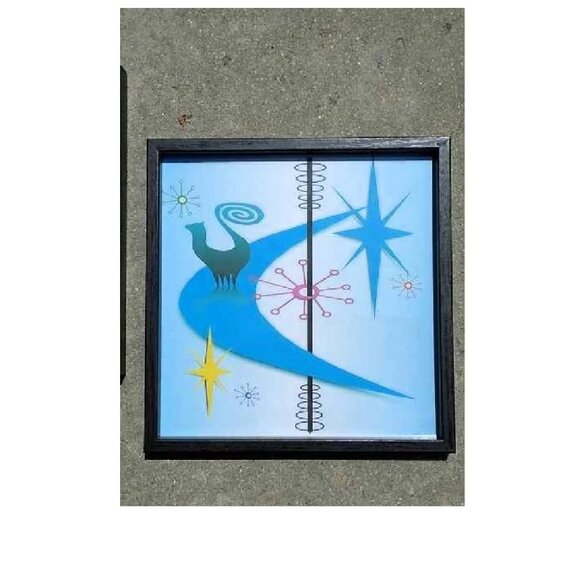 Retro Snooty Cats Triptych (3 Framed Panels) Original Art Prints Under Glass - Picture 6 of 7